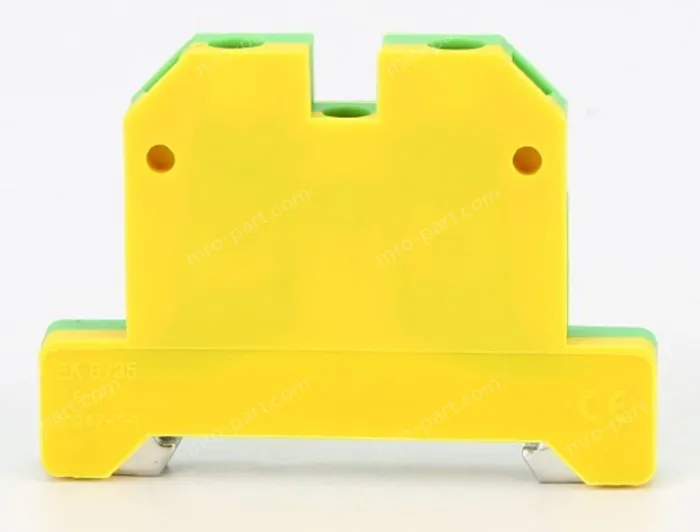 EK6 Yellow & Green Grounding Terminals Din Rail Terminals Grounding Terminals Universal Grounding Plastic Terminals
