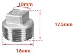 316 3 points 3/8 Stainless steel plugs