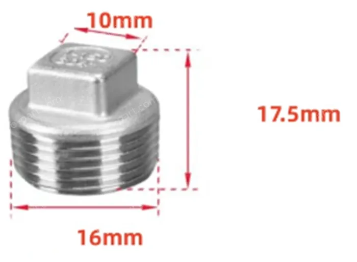 316 3 points 3/8 Stainless steel plugs