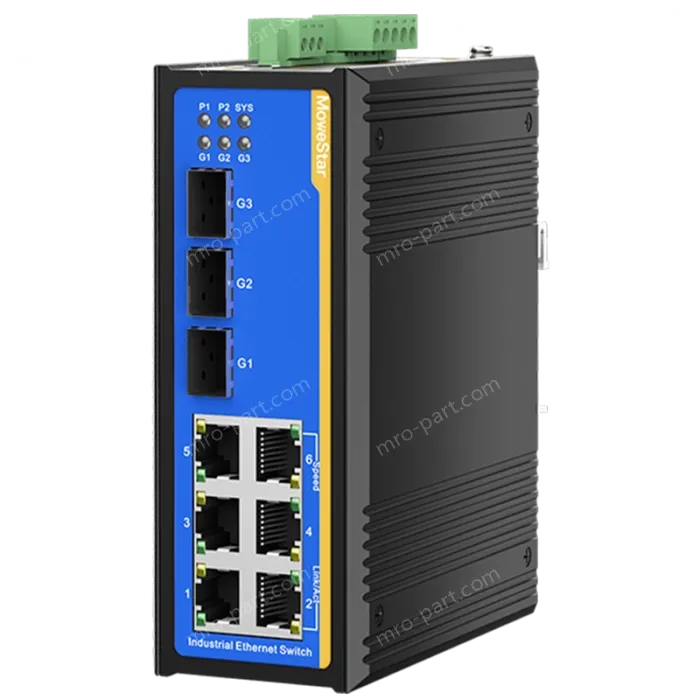 [3 Gigabit + 6 Gigabit Battery] ring network management industrial switch