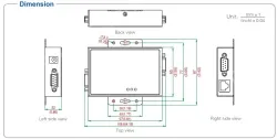 UT-218 UOTEK Industrial RS-232 to RS-485/422 Converter with Isolation