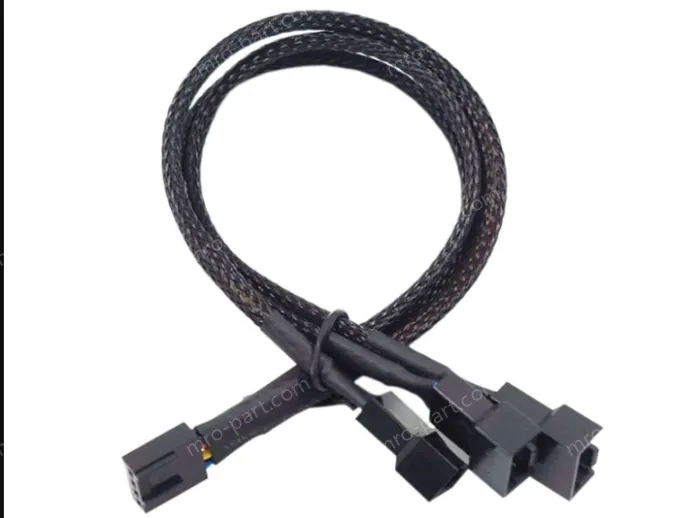 PWM three-point temperature control cooling fan extension cable