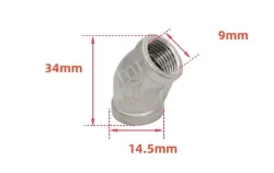 316L/1 min. 1/8 DN6 Stainless steel 45° elbow joint