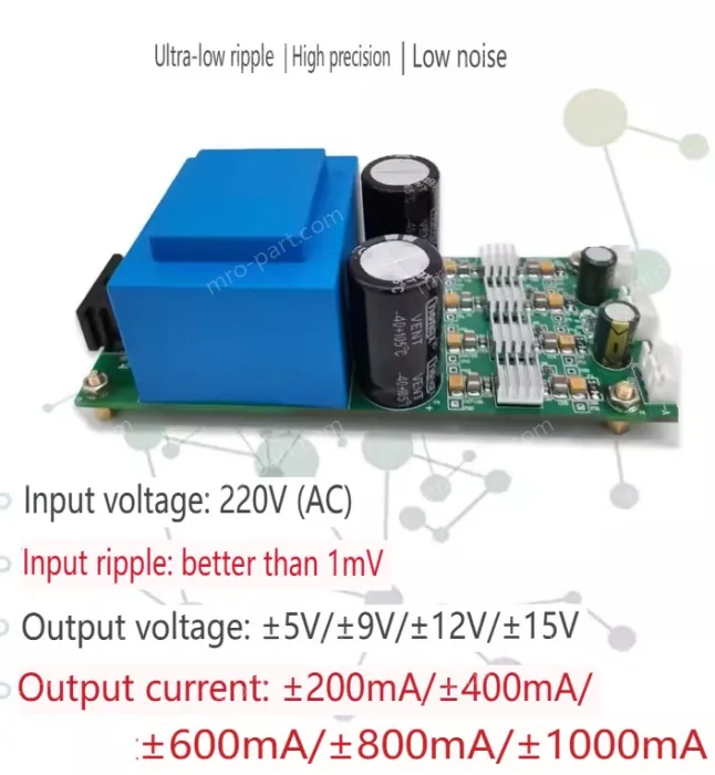 ACDC linear power supply 220V to positive and negative voltage ±5V ±800MA