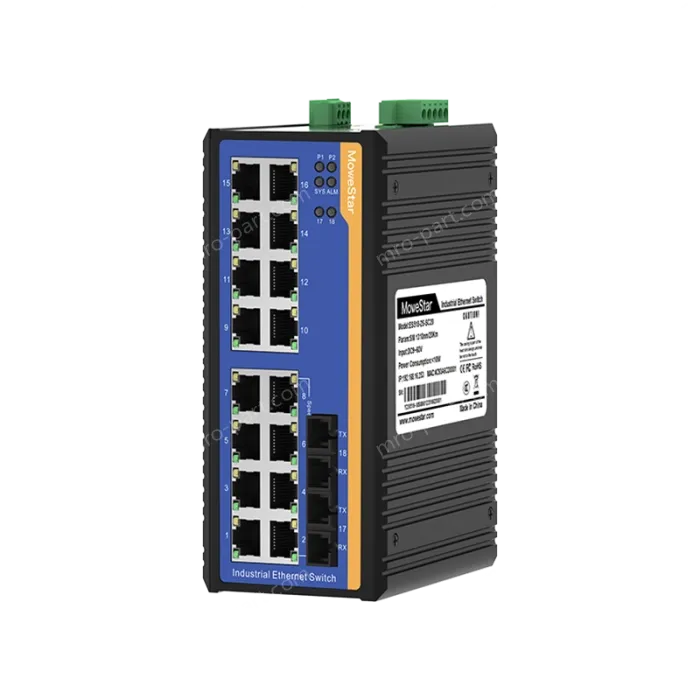 [100 Gigabit 2 Optical 16 Electric] Ring Network Management Industrial Switch
