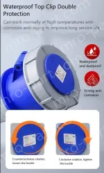 3 pole 63A open receptacle + socket